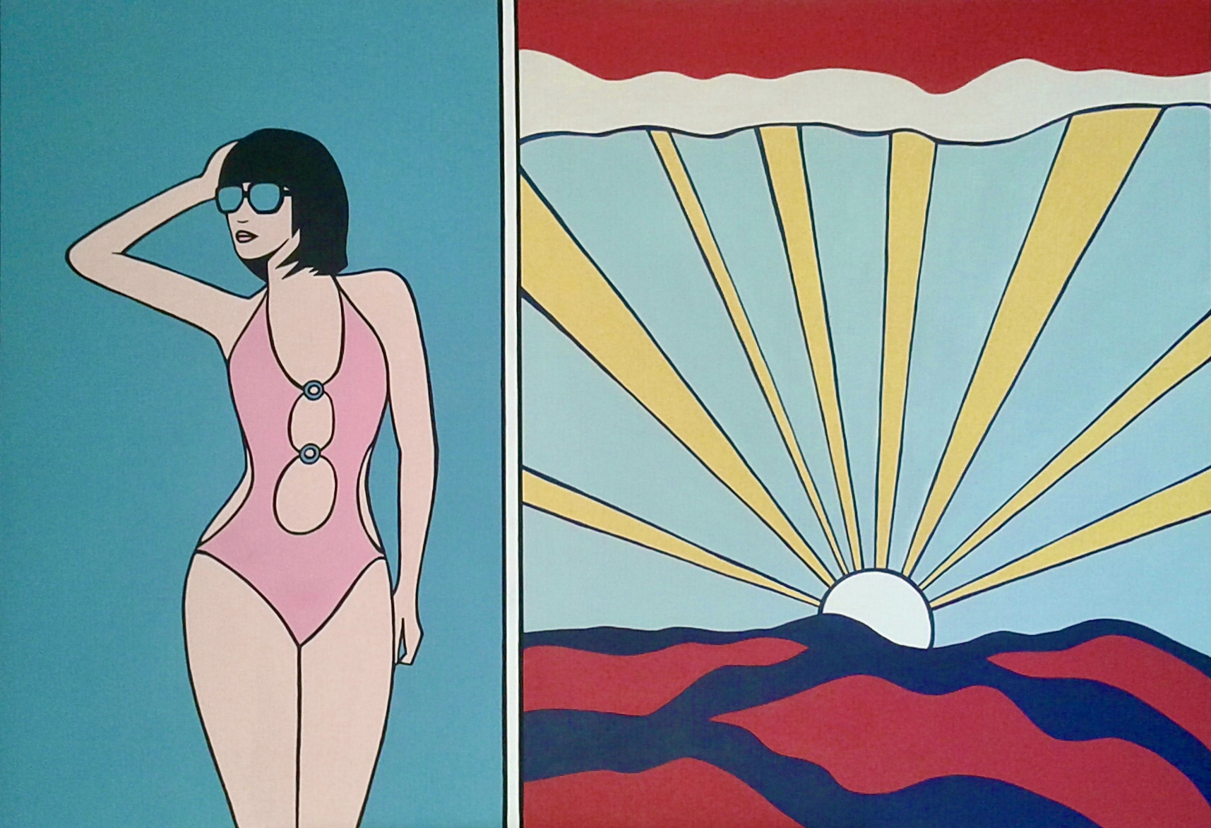 “Mix pop art” 70x120 cm acrilici su tela.