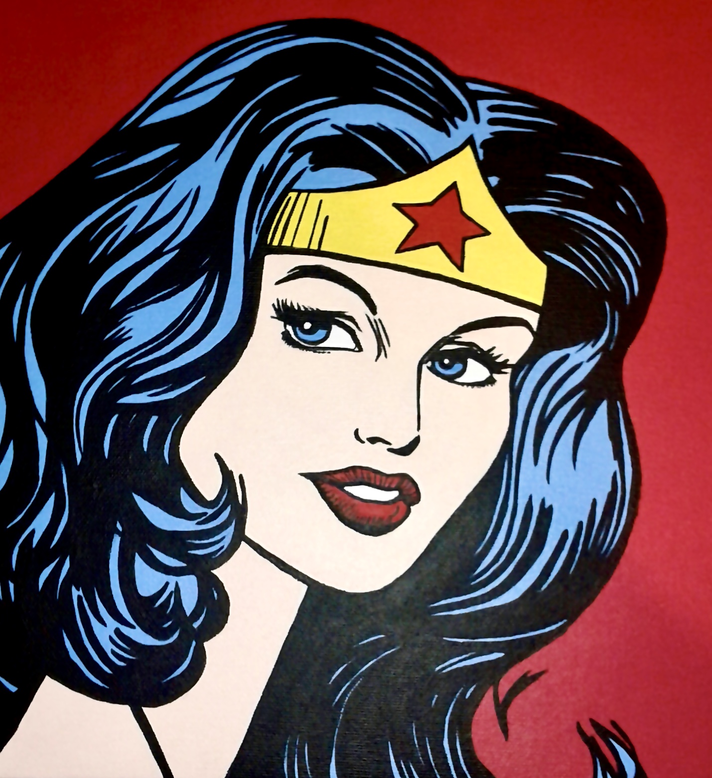 “Wonder woman” 30x30cm acrilici su tela.