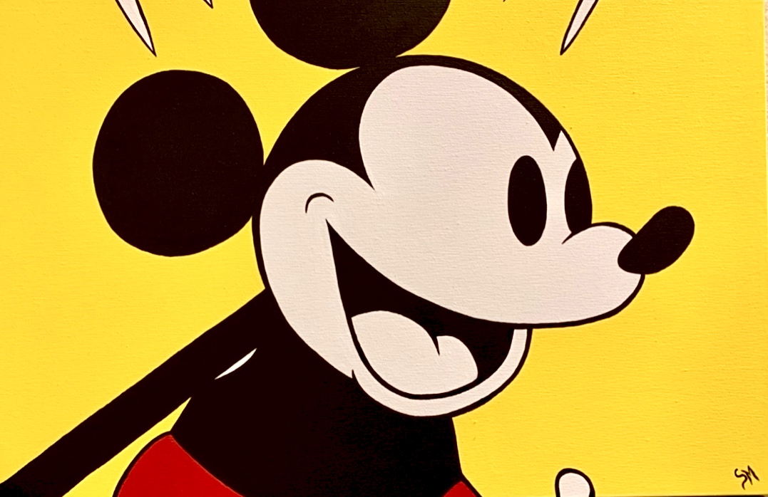“Topolino” 50x70 acrilici su tela.