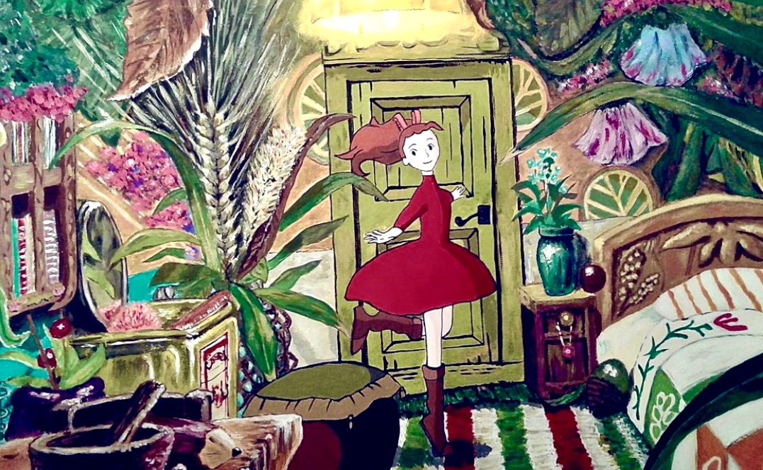 "La camera di Arietty" tempere su carta.