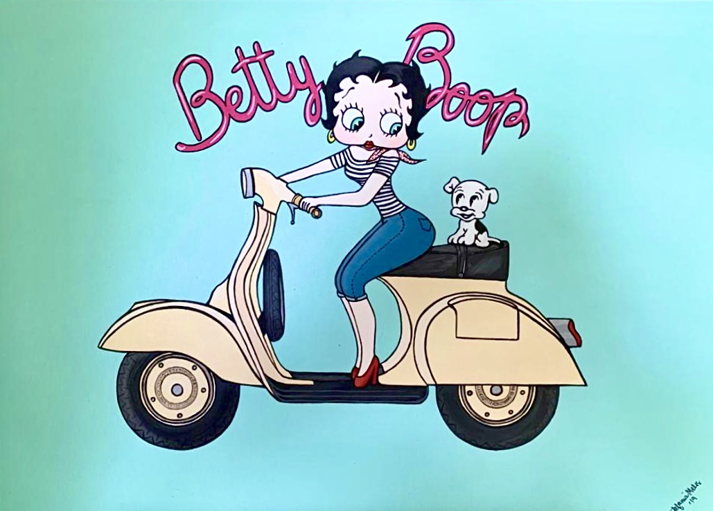 “Betty Boop” 50x70 cm acrilici su tela.