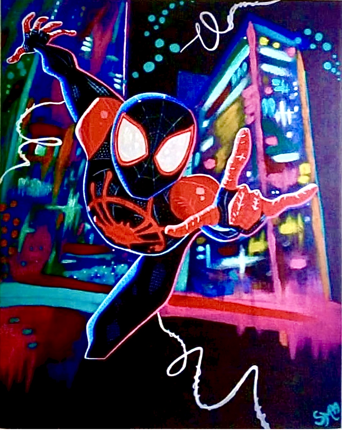 “Spiderman” 30x40cm acrilici su tela.