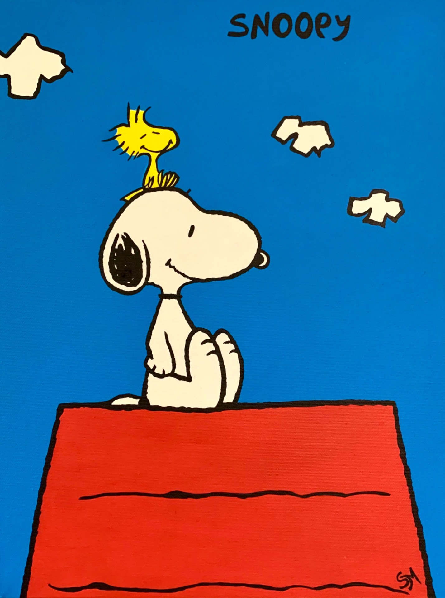 “Snoopy” 30x40cm acrilici su tela.