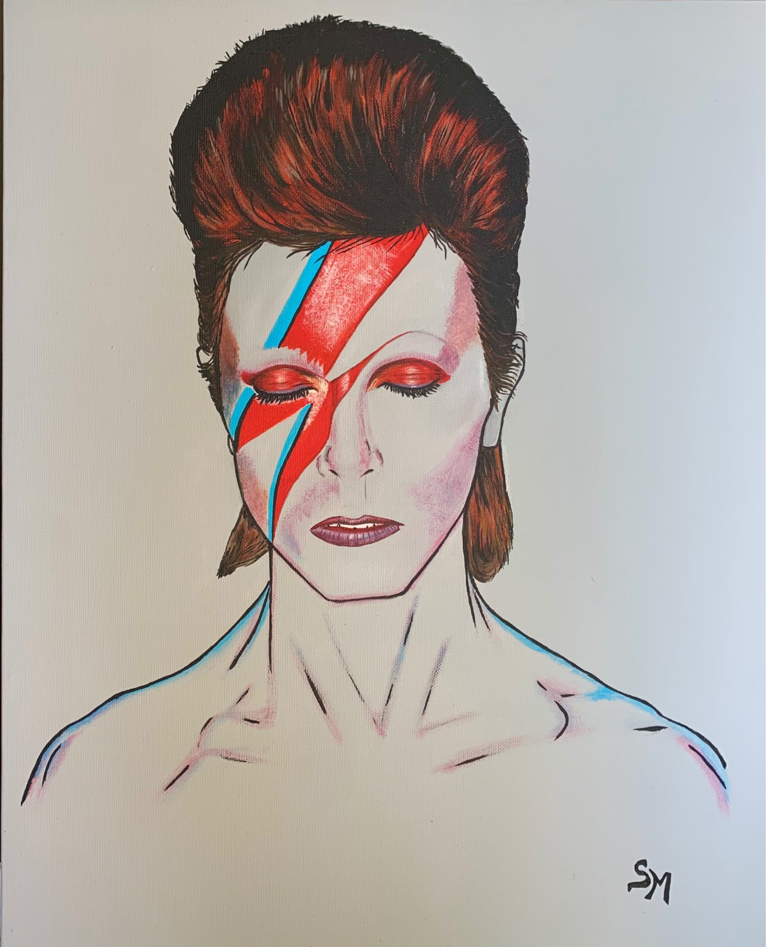 “Bowie” 50x60cm acrilici su tela.