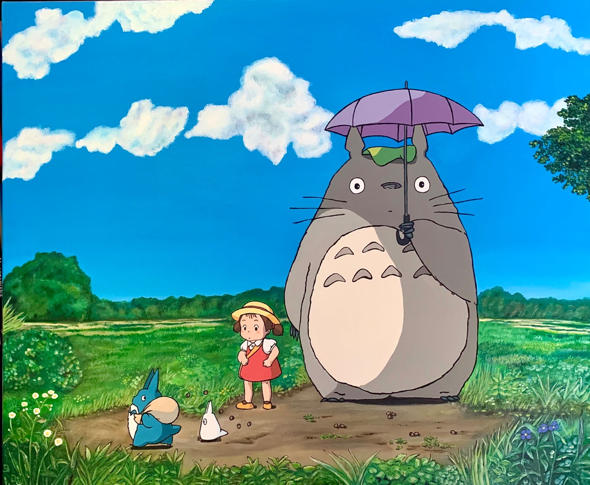 “Totoro” 50x60 cm acrilici su tela.